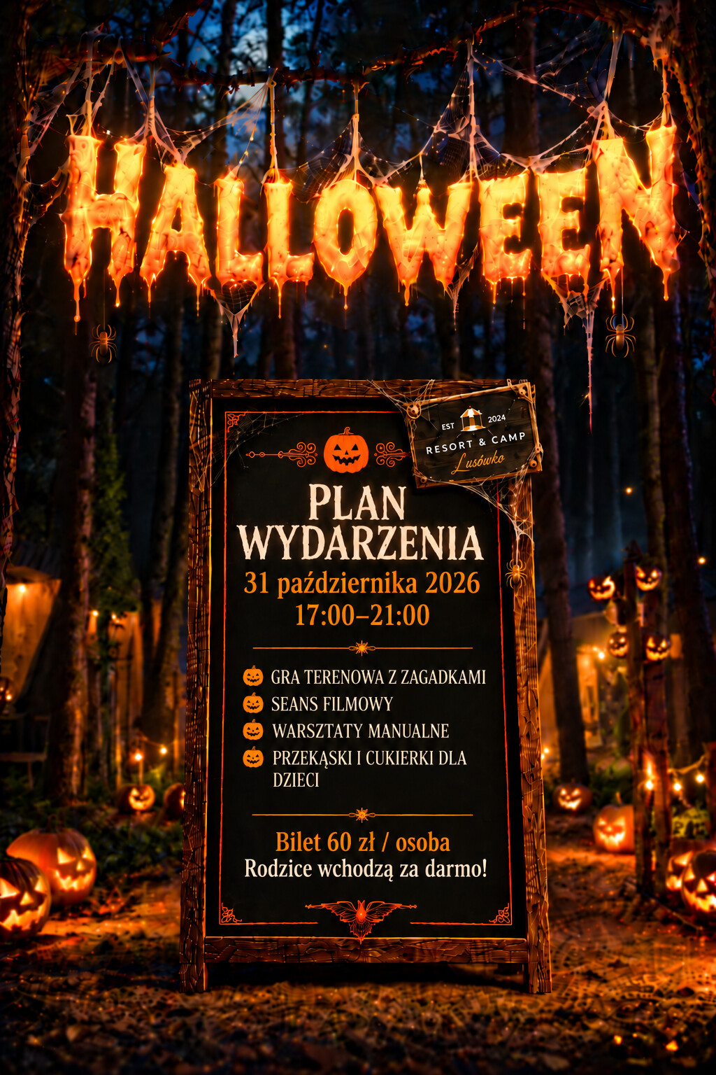 Plakat: Halloween w Resort & Camp, 31 października 2026
